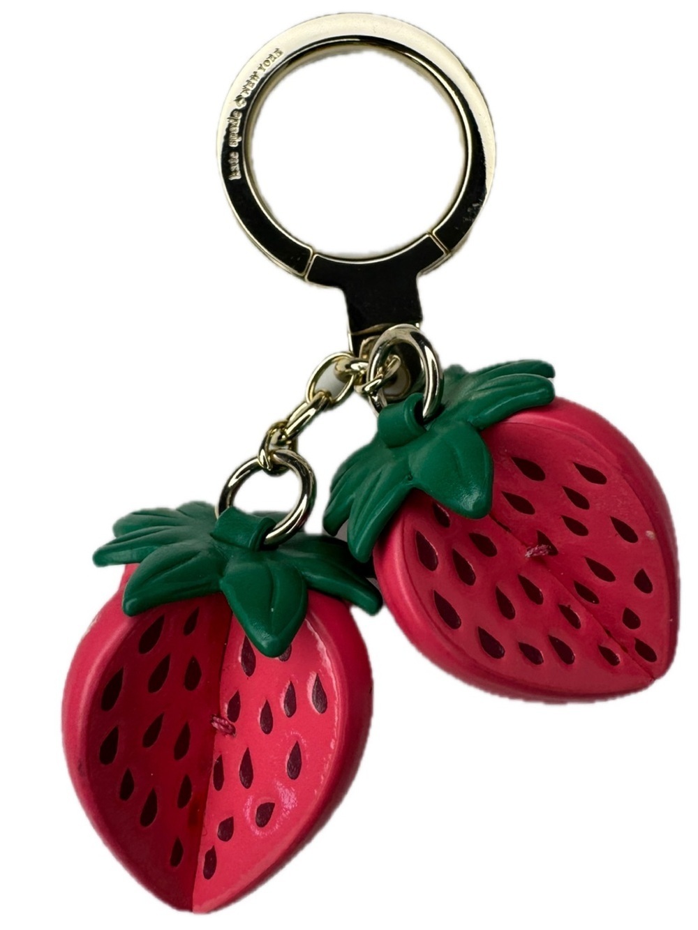 Kate Spade Strawberry Dangle Fob Rare Keychain
